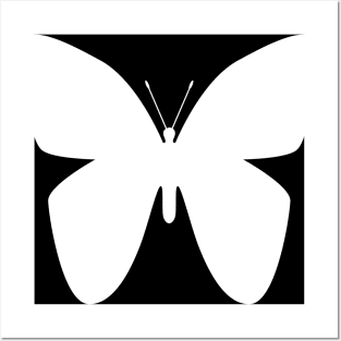 Butterfly shape Posters and Art